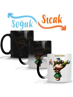 Baskı Dükkanı Teemo Lol Sihirli Kupa Bardak Porselen