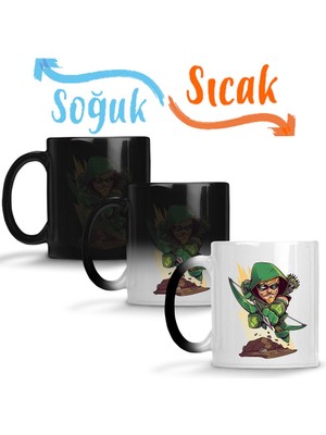 Baskı Dükkanı Arqueiro Sihirli Kupa Bardak Porselen