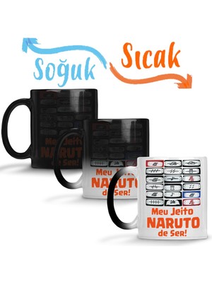 Baskı Dükkanı Meu Jeito Naruto De Ser Sihirli Kupa Bardak Porselen