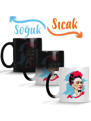 Baskı Dükkanı Frida Kahlo 6 Sihirli Kupa Bardak Porselen