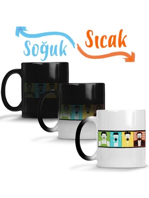 Baskı Dükkanı Breakıng Bad Heısenberg Jesse Sepya Sihirli Kupa Bardak Porselen