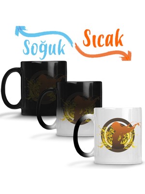 Baskı Dükkanı Abstrato Sihirli Kupa Bardak Porselen