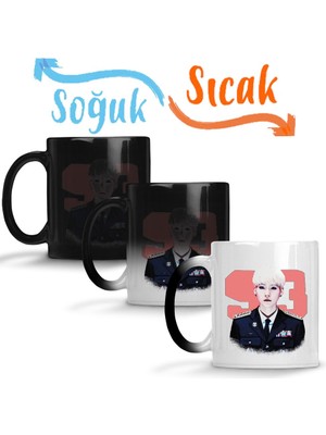 Baskı Dükkanı Bts Suga Sihirli Kupa Bardak Porselen