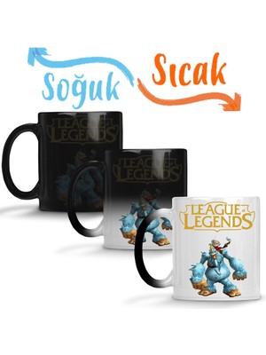 Baskı Dükkanı Lol Nunu Sihirli Kupa Bardak Porselen