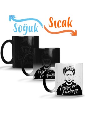 Baskı Dükkanı Frida Kahlo 2 Sihirli Kupa Bardak Porselen