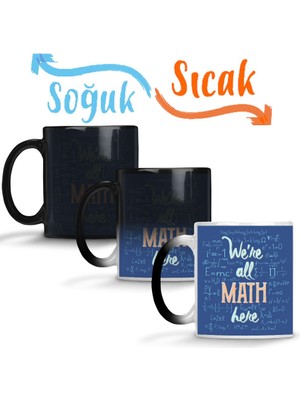 Baskı Dükkanı Hepimiz Matematikteyiz Matematik Formül Sihirli Kupa Bardak Porselen