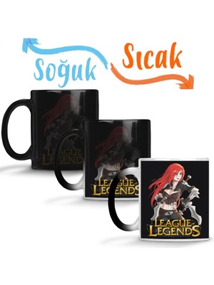 Baskı Dükkanı League Of Legends Katarina Sihirli Kupa Bardak Porselen
