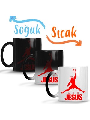 Baskı Dükkanı Air Jesus 02 Sihirli Kupa Bardak Porselen