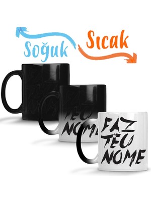 Baskı Dükkanı Faz Teu Nome Sihirli Kupa Bardak Porselen