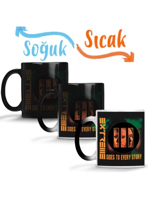 Baskı Dükkanı Extreme 3 Sides To Every Story Sihirli Kupa Bardak Porselen