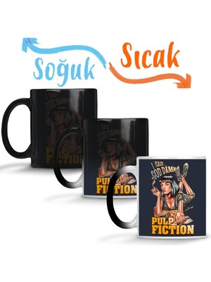 Baskı Dükkanı Pulp Fiction I Said Goddamn Sihirli Kupa Bardak Porselen