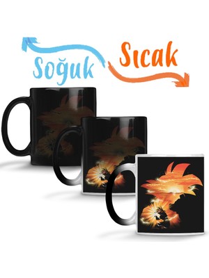 Baskı Dükkanı The First Super Saiyan Sihirli Kupa Bardak Porselen