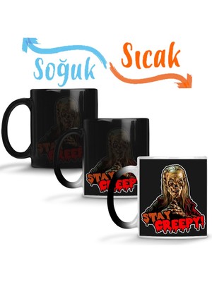Baskı Dükkanı Crypt Keeper Stay Creepy Sihirli Kupa Bardak Porselen