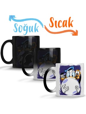 Baskı Dükkanı Duck Adventures Sihirli Kupa Bardak Porselen