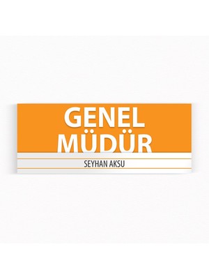 BK Kişiye Özel Genel Müdür Duvar & Kapı Isimliği (Model 7)