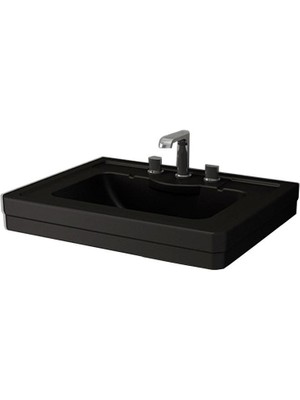 Bocchi Verona Üç Armatür Delikli Lavabo 71 cm Mat Siyah 1040-004-0127