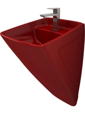 Bocchi Firenze Asma Monoblok Lavabo, 48 Cm, Parlak Kırmızı 1082-019-0126