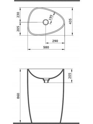 Bocchi Etna Monoblok Yerden Lavabo Mat Gri 1075-006-0125