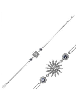 925 Gümüş Güneş 925 Ayar Gümüş Bileklik