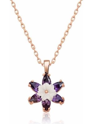 925 Gümüş Lotus Çiçeği 925 Ayar Gümüş Kolye