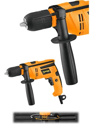 Sturdy Japon Techno Hummer Drill 3800 V 35.000 Rpm Sjs Metal Sanzıman  Rock Serı Darbeli 13 mm Devir Ayarlı Matkap