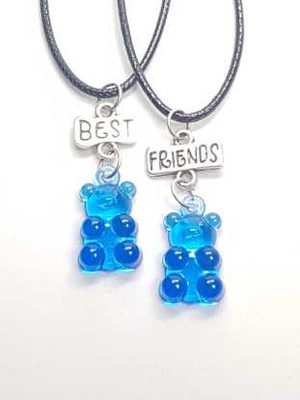 Tuna Takı & Aksesuar Jelibon Ayıcıklar Arkadaşlık Bff Best Friends Kolyesi Model 16. Çocuk Genç Kolye.