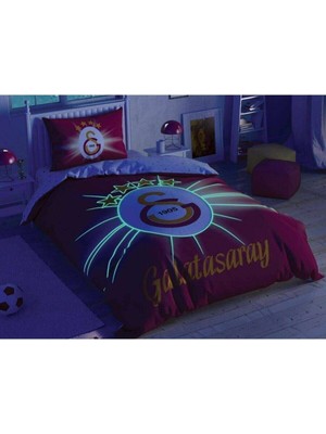 Taç Galatasaray Light Glow Tek Kişilik Lisanslı Nevresim Takımı Taç