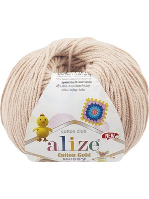 Alize Cotton Gold Hobby New El Örgü Ipi Renk Kodu: 67 - Mum Işığı