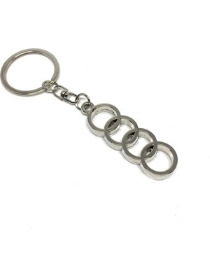 Gardenauto Audi Anahtarlık 3D Metal Otomobil Anahtarlığı - Krom Kaplamalı