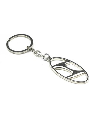 Gardenauto Hyundai Anahtarlık 3D Metal Otomobil Anahtarlığı - Krom Kaplamalı