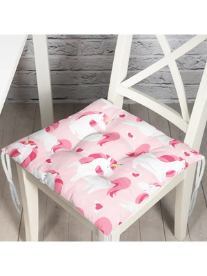 RealHomes Pofidik Kare Sandalye Minderi 40x40cm Düğmeli