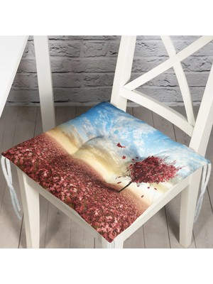 RealHomes Pofidik Kare Sandalye Minderi 40x40cm Düğmeli