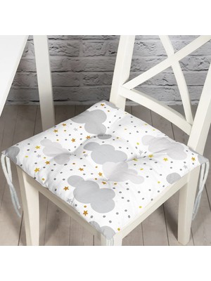 RealHomes  Pofidik Kare Sandalye Minderi 40x40cm Düğmeli