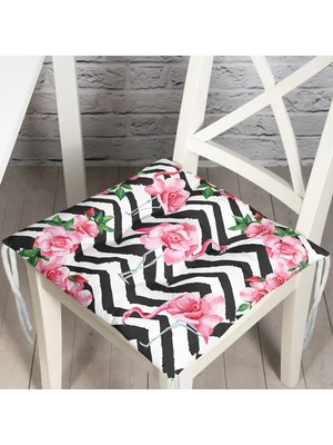 RealHomes Pofidik Kare Sandalye Minderi 40x40cm Düğmeli