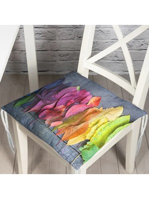RealHomes Pofidik Kare Sandalye Minderi 40x40cm Düğmeli