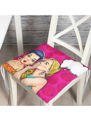 RealHomes Pofidik Kare Sandalye Minderi 40x40cm Düğmeli