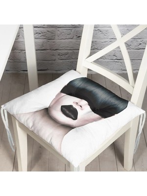 RealHomes Fashion Women Tasarımlı Dijital Baskılı Pofidik Sandalye Minderi