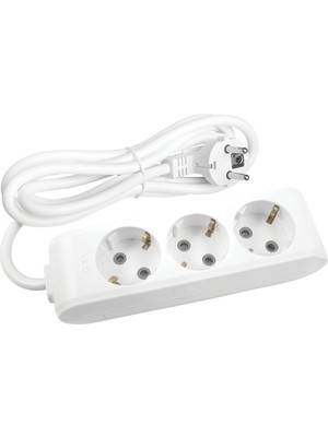 Viko ML-90113301 Multi-Let 3lü Priz Çocuk Korumalı Topraklı 1 Metre Kablolu Grup Priz