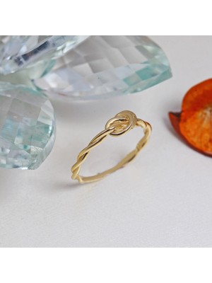 Barika Jewelry Altın Burgulu Düğüm Yüzü