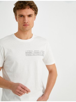 Koton Slim Fit Baskılı Tişört