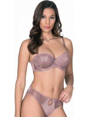 Le Jardin  5155 75 Silikon Nicolina Sütyen Takim Bordo