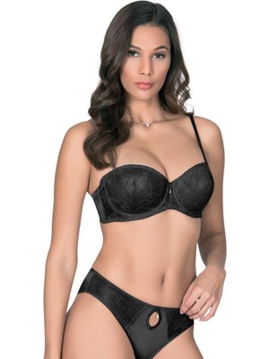 Le Jardin  5105 80 Silikon Daine Sütyen Takim Bordo