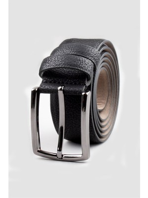 Tudors Erkek 3,5 cm Klasik Siyah Kemer