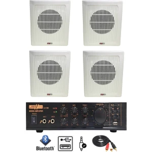 Eko Paket-2 Anfi Ve Duvar Tipi Hoparlör Ses Sistemi Paketi