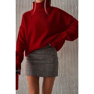 Mad Girls Kırmızı Balıkçı Yaka Kazak MG1252
