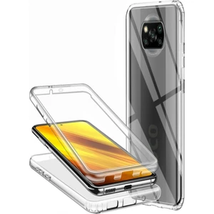 Xiaomi Poco X3 360 Kılıf Şeffaf Ön Arka Korumalı Silikon