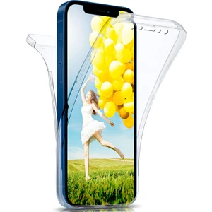 Apple iPhone 12 ( 6.1 Inç ) 360 Kılıf Şeffaf Ön Arka Silikon