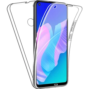 Huawei P40 Lite E 360 Kılıf Şeffaf Ön Arka Silikon