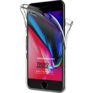 Apple iPhone  Se 2020 360 Kılıf Silikon Şeffaf Ön Arka