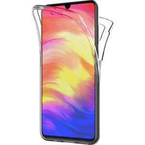 Xiaomi Redmi Note 7 Pro 360 Derece Kılıf Silikon Şeffaf Ön Arka